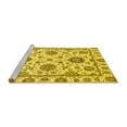 thumbnail image 2 of Ahgly Company Machine Washable Indoor Square Abstract Yellow Modern Area Rugs, 8' Square, 2 of 4