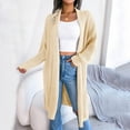 thumbnail image 3 of Aayomet Long Sweater Cardigan Women Women's Long Sleeve Open Front Crop Cardigan Drop Shoulder Shrug Ribbed Knit Sweater Outerwear,A S-XXL, 3 of 5