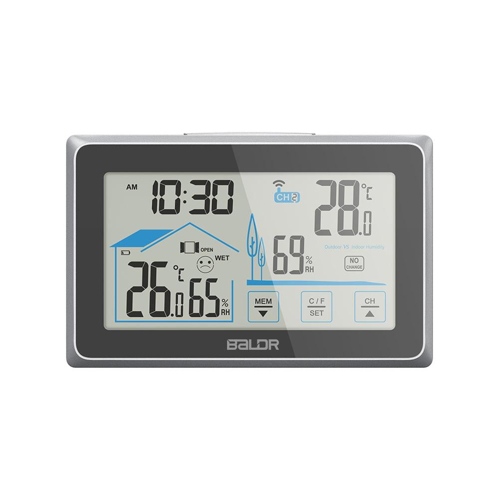 Baldr Color Digital Wireless Indoor/Outdoor Weather Station with Thermometer & H