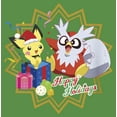 thumbnail image 2 of Women's Pokemon Christmas Pikachu and Delibird Happy Holidays  Racerback Tank Top Envy Green 2X Large, 2 of 4