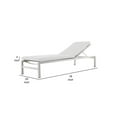 thumbnail image 5 of Edie 76 " Outdoor Chaise Lounger White Aluminum Frame White Cushions, 5 of 9