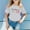 White, variant on SNKSDGM Girls Girls Shirts Size 10-12 Blue Shirts for Girls 7-8 Cute Children's Casual Letter Pattern Print Multicolor Round Neck Short Sleeves 4-5 Years