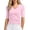 Pink, variant on Women's Fashion Mid Sleeve Crew Neck T-Shirt Casual Blouse Stylish Basic Top Everyday Wear Versatile Lightweight Breathable Soft Comfortable Loose Fit Modern for Daily Outfits 