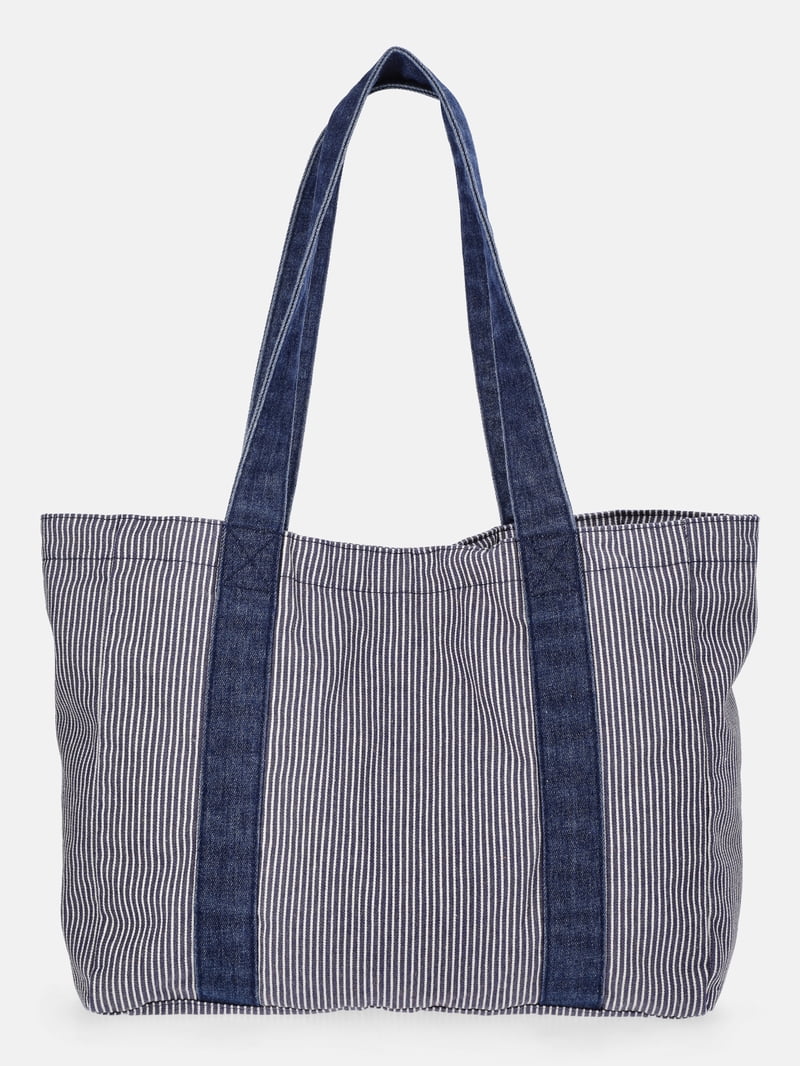 Kacey Lee Women's Denim Tote Bag, Hickory Stripe - Walmart.com