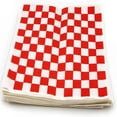 thumbnail image 3 of A1BakerySupplies 12" x 12" Red Check Deli Sandwich Wrap Paper - Grease-Resistant, Vibrant Food-Safe Basket Liner for Burgers, Sandwiches, Hot Dogs, and More - Pack of 100 Sheets, 3 of 4