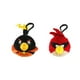 thumbnail image 1 of Juego de clips de peluche Angry Bird Space - Clip de peluche de pájaros rojos y negros de 3 "(2 piezas) Angry Bird Space 799637977723, 1 of 1