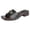 Black, variant on Womens Slip on Walking Slippers Square Toe Cork Footbed Falt Sandals Summer Indoor Trendy Shoes Low Heel Dressy Slides Black Size 8