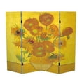 thumbnail image 7 of 4 ft. Short Double Sided Works of Van Gogh Canvas Folding Screen - Starry Night/Sunflowers, 7 of 7
