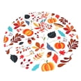 thumbnail image 3 of Kll 48" Christmas Tree Skirt Autumn Pumpkins Fall Leaves Xmas Tree Skirts Mat For New Year Xmas Holiday Party Indoor Outdoor Home Decoration, 3 of 9