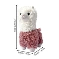 thumbnail image 2 of Cute Alpaca Stuffed Animal Soft White Llama Plush Doll with Curly Fur Texture for Nursery Decoration and Heartwarming Comfort Gifting Red, 2 of 5