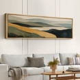 thumbnail image 2 of Large Framed Canvas Wall Art Abstract Mountains Landscape Print for Living Room Decoration - 60"x20" Natural Framed, 2 of 7