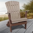thumbnail image 2 of OS Home and Office Furniture Fan Back Folding Adirondack Chair - Weather Wood On Tudor Brown Base, 2 of 6