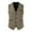 Brown, variant on Work Vest For Men Qiggri Men Solid Fashion Lattice Have Pockets Breasted Vest Tops Blouse Mens Suit Vest