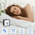 thumbnail image 2 of Shayson Digital Alarm Clock, Silent Electric Small Analog Clock, Snooze Digital Clocks with Light, Battery Operated Loud Alarm Clock for Bedroom, Bedside, Desk, Student (Black), 2 of 7