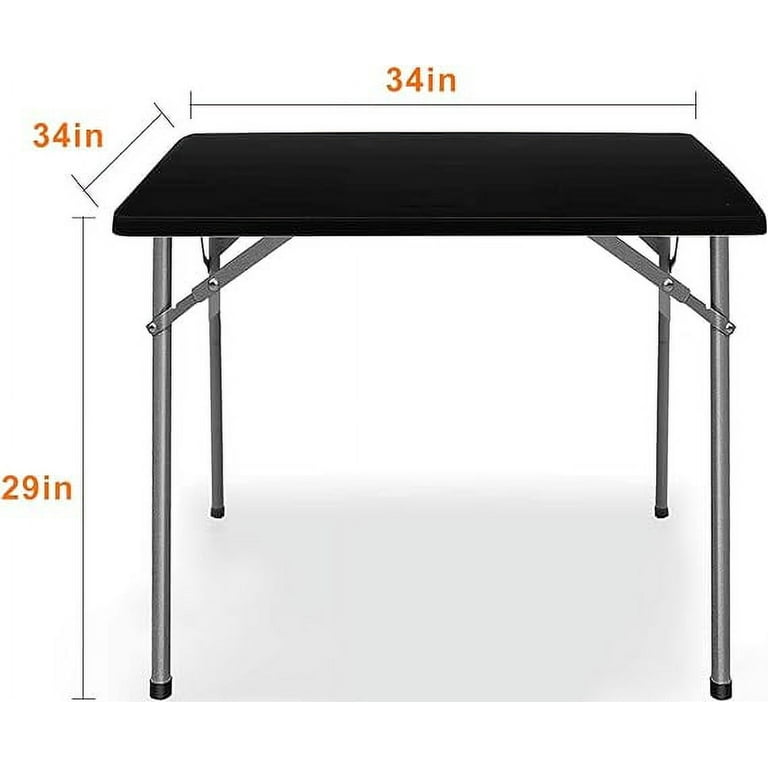  Edtian Folding 6ft Outdoor and Indoor Foldable Ideal for  Camping and Picnic, Portable and Easy to Set Up, Perfect as a Card Craft  Table, Black : Patio, Lawn & Garden