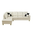 thumbnail image 2 of Hommoo Faux Leather Living Room Furniture Set, Sectional Sofa Set, Left Side, Brown, 2 of 9
