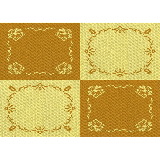 Ahgly Company Machine Washable Indoor Rectangle Transitional Neon Orange Area Rugs, 8' x 10'