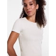 thumbnail image 5 of Scenario Women's Rib Tee with Short Sleeves, Sizes XS-XXXL, 5 of 6