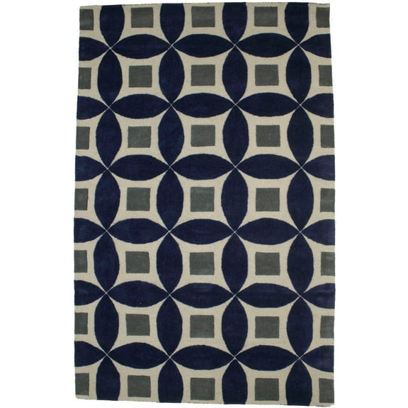 Geometric Modern 5X8 Hand-Tufted Rug