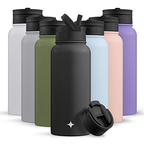 ?JoyJolt botella de agua triple aislada con tapa de paja Y JoyJolt JoyJolt