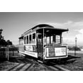 thumbnail image 2 of Highsmith, Carol 24x18 Black Ornate Wood Framed with Double Matting Museum Art Print Titled - Cable car turnaround San Francisco California, 2 of 4
