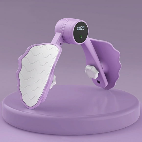 Entrenador de músculos del suelo pélvico con pantalla LCD, dispositivo de fortalecimiento del suelo pélvico interno Púrpura Cola entrenador de cadera