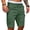 Army Green, variant on UTTOASFAY Mens Pants Fashion Man Solid Elastic Waist Mid Waist Loose Pockets Bandage Short Pants Khaki 10(XL)