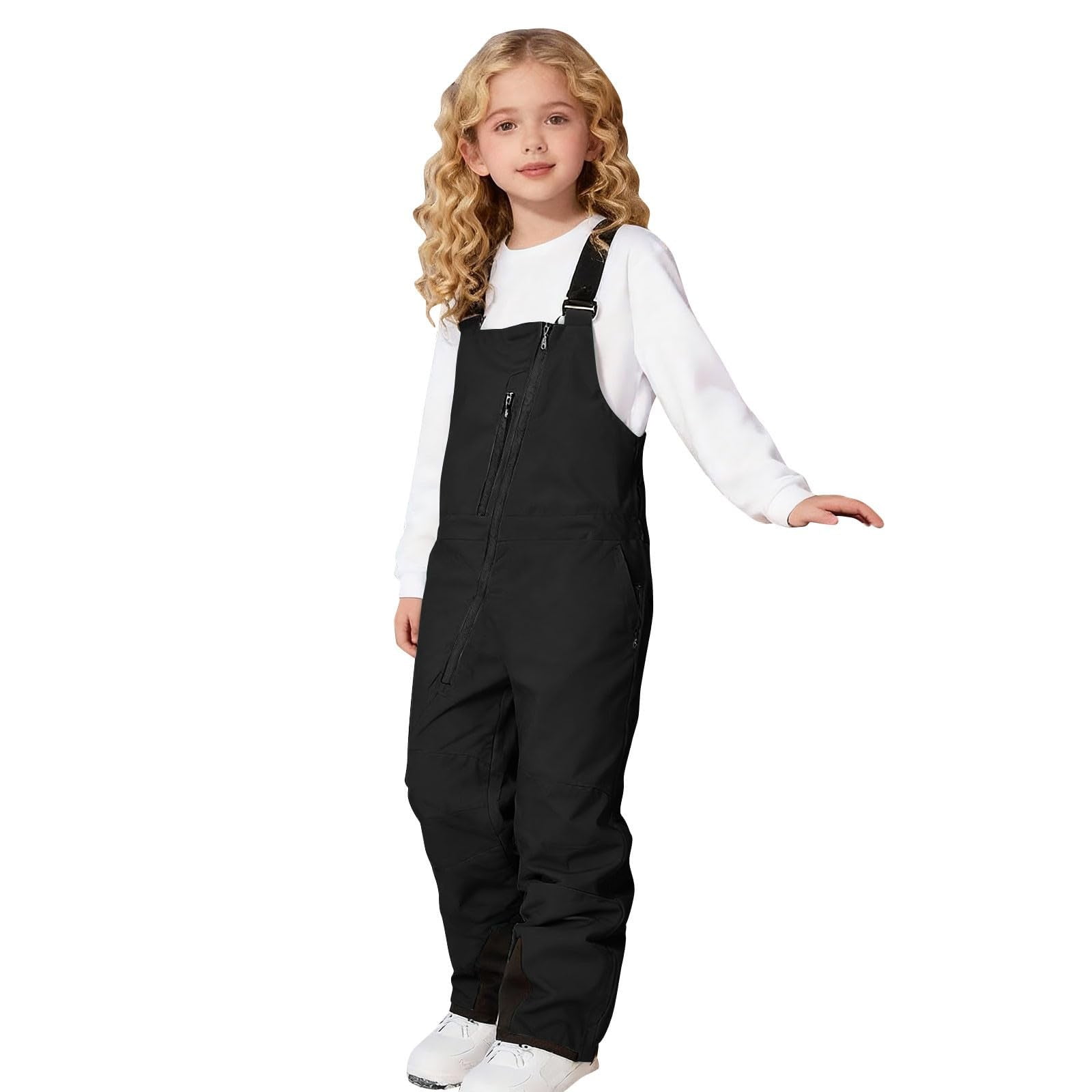 MEZZALL Toddler Jumpsuit Insulated Snowsuit For Girls Ski Romper With Bib Pants For Outdoor Winter Sports Boho Long Sleeve O-Neck Spring Child One-Pieces