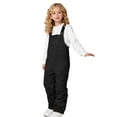 thumbnail image 3 of Ulitacool Girls Romper Crewneck Long Sleeve Bodysuit Insulated Snowsuit For Girls Ski With Bib Pants For Outdoor Winter Sports Adorable Onesie Black 4-5 Years, 3 of 7