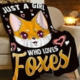 thumbnail image 3 of Fox Blanket for Girl Soft Warm Cute Fox Fleece Throw Blanket Plush Fluffy Lightweight Cozy Just a Girl Who Loves Foxes Flannel Gifts Blankets for Girl Adults Kids 60"X50", 3 of 6