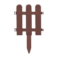 thumbnail image 2 of Mini Garden Fence With Ground Spikes,Durable Plastic Landscape Edging For Flower Beds Vegetable Patches And Outdoor Decoration(Brown), 2 of 7