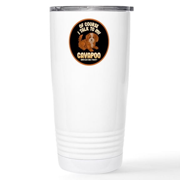 CafePress - Cavapoo Dog Cute Mugs - Insulated Stainless Steel Travel Tumbler 20 oz.