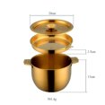 thumbnail image 5 of Culinary Tool, Anti-Drip and Non-Slip Design Stainless Steel Oil Filter Pot, Premium Material Non-Stick Coating Cooking Oil Filter Grease Container for Kitchen (Gold), 2.8L Large Capacity, 5 of 5