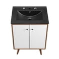 thumbnail image 6 of Modway Transmit 24" Modern Wood Bathroom Vanity in White/Walnut, 6 of 9