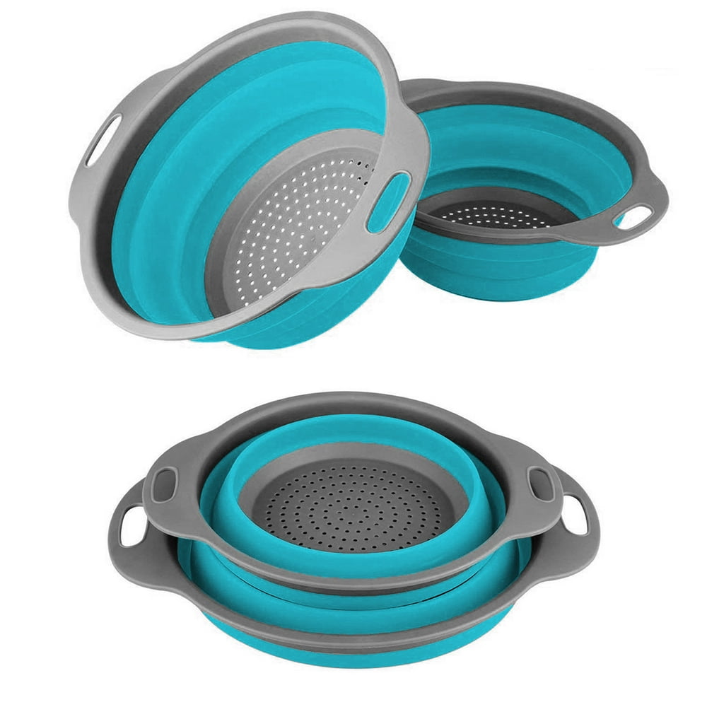 Reactionnx 2Pcs Collapsible Colanders Strainers Set Includes 2 Space