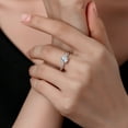 thumbnail image 3 of Kalapi Jewel 14K White Gold Plated Solitaire Engagement Ring for Women – 1.4 Ct Round Cut Moissanite Solitaire with Prong Setting – Elegant Wedding, Promise & Gift Jewelry, 3 of 3