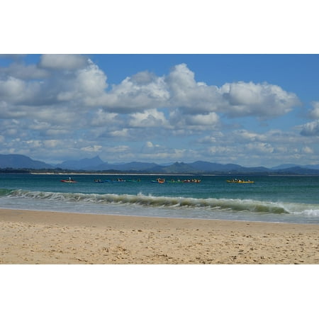 Byron Bay Surf - Canvas Print The Pass New South Wales Byron Bay Surfing Beach Stretched Canvas 10 x 14