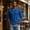 Blue, variant on Dwelliawo Men's Big and Tall Shirts Cotton V Neck Long Sleeve Tops Loose Fit Casual Overszied Fall Soft Basic Tee Yellow XL