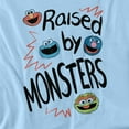 thumbnail image 2 of Sesame Street Raised by Monsters Unisex Adult T Shirt (X-Large) Light Blue, 2 of 6
