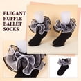thumbnail image 5 of CHCNHAC 3 Pairs Baby Girl Lace Socks, Black Cotton Ruffle Socks for Infants, Soft Princess Frilly Socks for Ballet Dance & Photo Props, 5 of 6