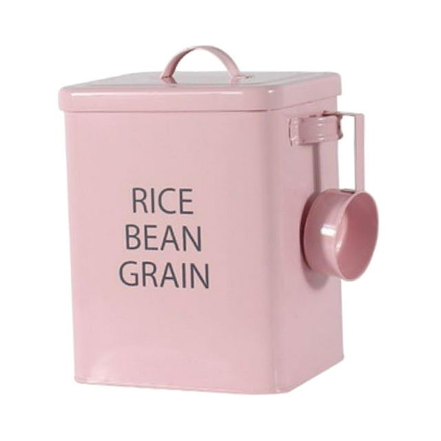 GUOOL Seau de Stockage de Farine et Seau à Riz pour Céréales Rose