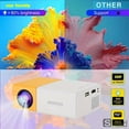 thumbnail image 3 of Mini Android LED Projector, 1080P Supported Portable Outdoor Movie Projector With Bluetooth, 300" Display, 400-600 Lumens, Built-in Speaker For Home Theater, Camping, Backyard, Office Presentations, 3 of 9