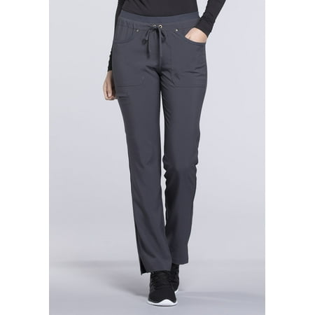 Cherokee iFlex Scrubs Pant for Women Mid Rise Tapered Leg Drawstring CK010