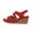 Red, variant on Women's Comfortable Platform Wedges Sandals Low Wedge Sandals Ankle Strap Heel Sandal Summer Wedding Walking Shoes Wine Women Sandal