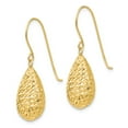 thumbnail image 2 of Real 14kt Yellow Gold Puff Teardrop Earrings; for Adults and Teens; for Women and Men, 2 of 3