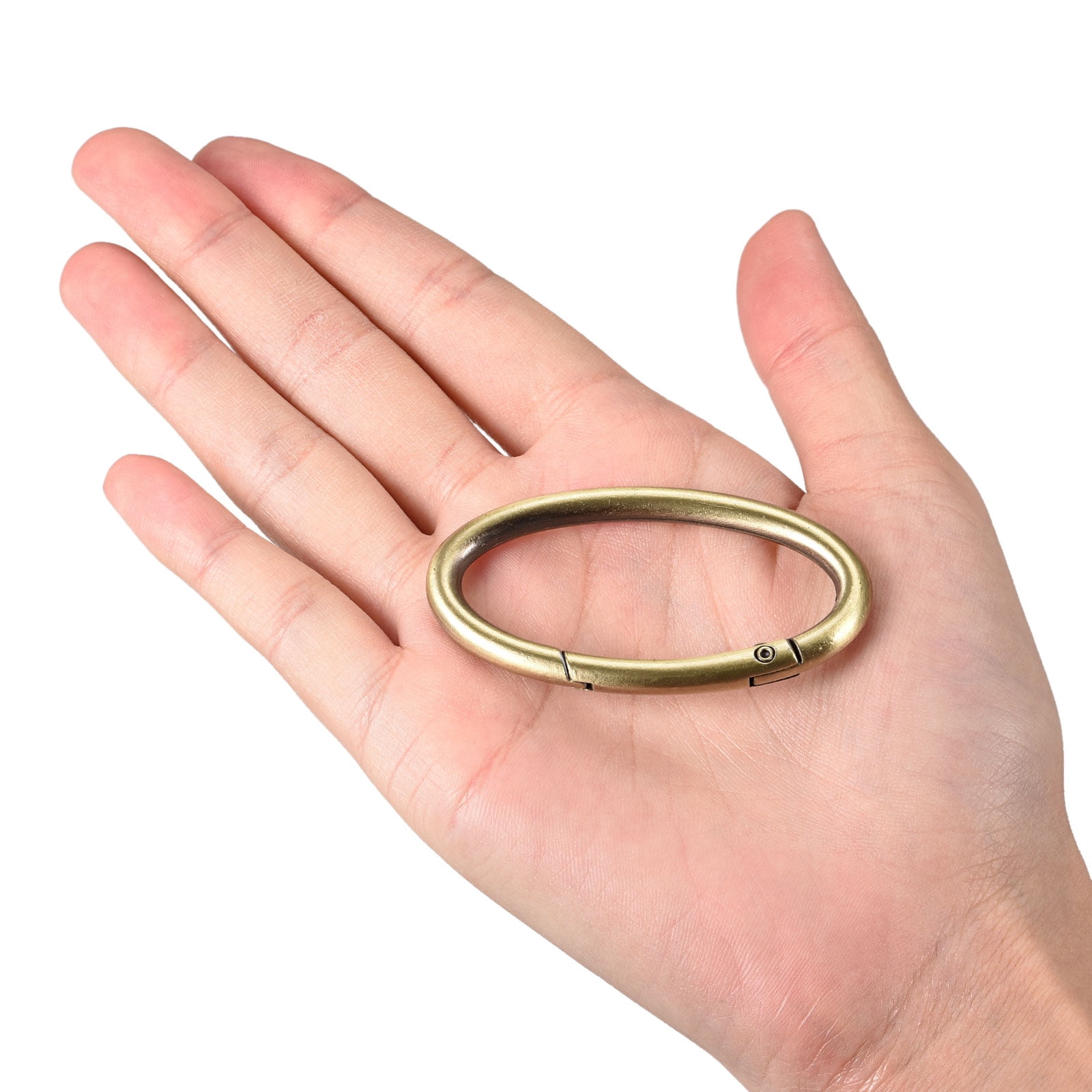 Uxcell 0.98 Inch Spring Oval Ring Round Snap Clip Trigger for Bag Purse Keychain, 4Pack Rose Gold Uxcell 0.98 Inch Spring Oval Ring Round Snap Clip Trigger for Bag Purse Keychain, 4Pack Rose Gold