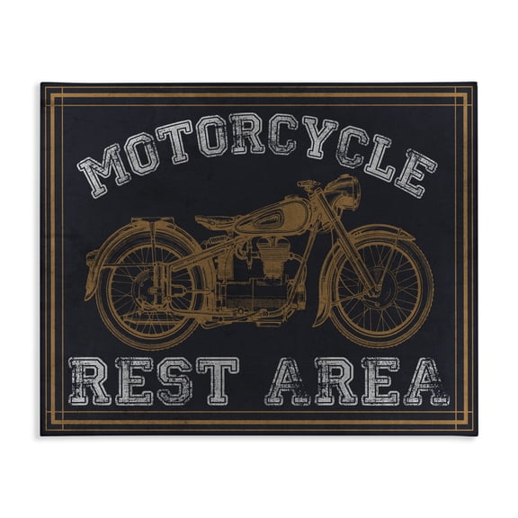 Stupell Industries Industrial Motorcycle Rest Area Canvas Art, 20 x 16, by Marcus Prime