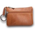 thumbnail image 1 of Genuine Leather Coin Purses Mens Women Leather Zipper Coin Purse Pouch Slim Change Credit Card Holder Slim Wallet Key Holder Change Pouch Small Wallet (Brown), 1 of 4