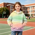 thumbnail image 6 of WQNVRNR Girls Print Hooded Sweatshirt- Kangaroo Pocket Casual Pullover Fall Long Sleeves Hoodies Multicolor Size 5, 6 of 8