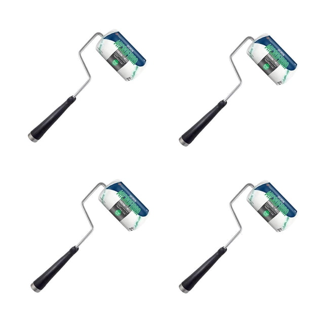 Rodillo De 4 x 3/8 Pulg Con Jaula Y Felpa de Microfibra 4Pzs negro 32cm